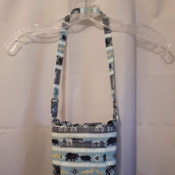 NEW Woodland Creatures Western print Crossbody Pouch Purse bag Flip Top Sling - Picture 10 of 12